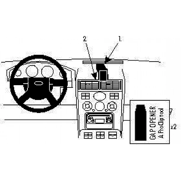 Houder - Brodit ProClip - Ford Mondeo 2001-2007 Versterkte Center mount Houder - Brodit ProClip - Ford Mondeo 2001-2007 Versterkte Center mount