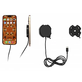 Brodit houder - Brodit houder met MagSafe Charger-zwart iPhone 12-17