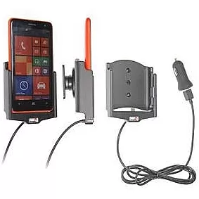 Brodit houder - Nokia Lumia 625 Actieve houder met 12V USB plug. Let op: Uitlopend artikel, Kan niet retour!