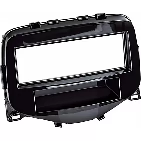1-DIN Paneel Citroën C1 (P) - Peugeot 108 (P)- Toyota Aygo (AB!)  2014-> Kleur: Piano Zwart
