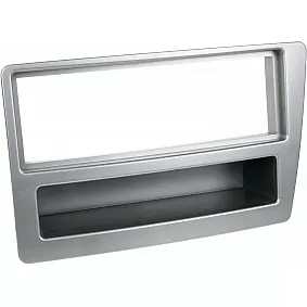 1-DIN Paneel met aflegbakje. Honda Civic VII 2004-2006 Kleur: Zilver