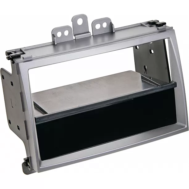 2-DIN Paneel Hyundai i20 met Pocket | 2009-2012 | Kleur: Zilver
