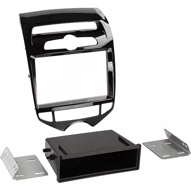 2-DIN Paneel Hyundai ix20 met pocket en automatische klimaatregeling 2010-2017 - Kleur: piano zwart 2-DIN Paneel Hyundai ix20 met pocket en automatische klimaatregeling 2010-2017 - Kleur: piano zwart