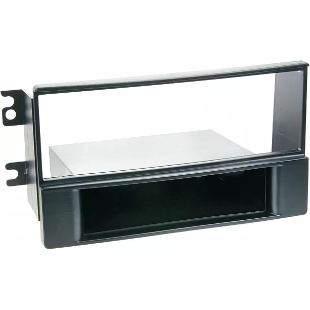 1-DIN Paneel met aflegbakje. Kia Sportage II (KM/JES Facelift) 2008-2010 Kleur: Zwart