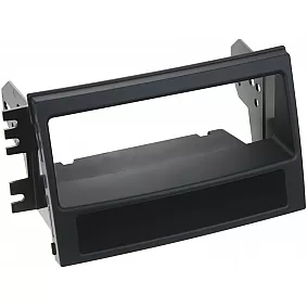 1-DIN Paneel met aflegbakje. Kia Soul (AM) 2009-2011 Kleur: Zwart (METRA)