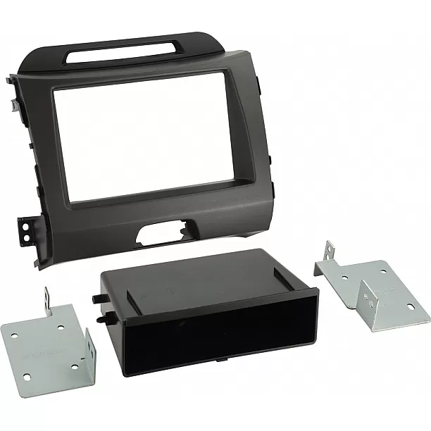 2-DIN Paneel Kia Sportage III 2010-2015 Kleur: Donker Grijs 2-DIN Paneel Kia Sportage III 2010-2015 Kleur: Donker Grijs