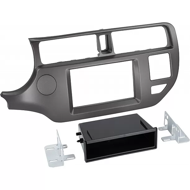 2-DIN Paneel met pocket Kia Rio | 2011-2015 | Kleur: Anthraciet 2-DIN Paneel met pocket Kia Rio | 2011-2015 | Kleur: Anthraciet