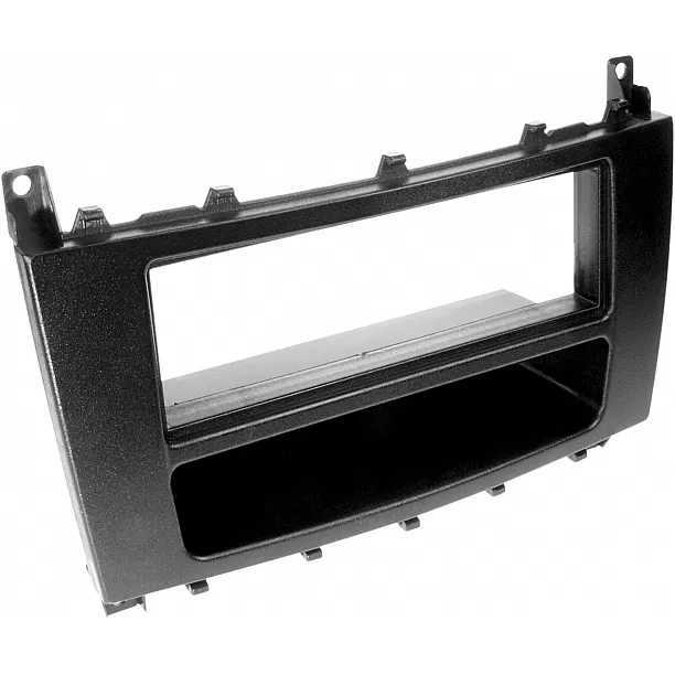 1-DIN Paneel met aflegbakje. Mercedes Benz C Klasse/ CLC-Klasse/ G-klasse Kleur: Zwart 1-DIN Paneel met aflegbakje. Mercedes Benz C Klasse/ CLC-Klasse/ G-klasse Kleur: Zwart
