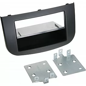 2-DIN Paneel Mitsubishi Colt (Z30/Z30G/Z3V Facelift) 11/2008-11/2012 Kleur: Zwart