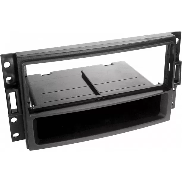 1-DIN Paneel met aflegbakje. Chevrolet Corvette / Uplander - Hummer H3 Kleur: Zwart 1-DIN Paneel met aflegbakje. Chevrolet Corvette / Uplander - Hummer H3 Kleur: Zwart