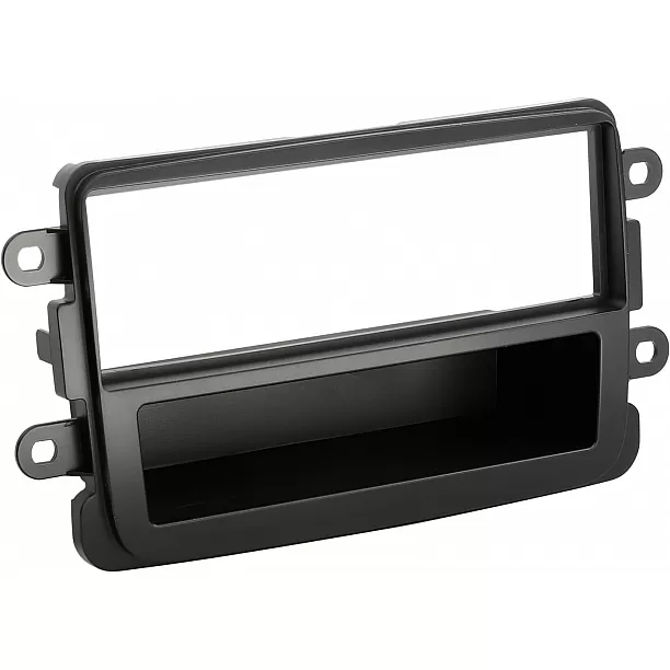1-DIN Paneel met aflegbakje.Dacia / Fiat / Nissan/ Opel / Renault Kleur: Zwart 1-DIN Paneel met aflegbakje.Dacia / Fiat / Nissan/ Opel / Renault Kleur: Zwart