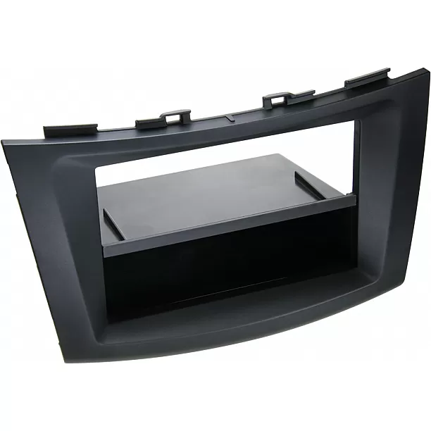 2-DIN Paneel met aflegbakje. Suzuki Swift (FZ/NZ)  2010-2017 - Kleur: zwart