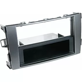 2-DIN Paneel Toyota Auris (E15J/E15UT) 03/2007-10/2012 - Kleur: Antraciet Grijs