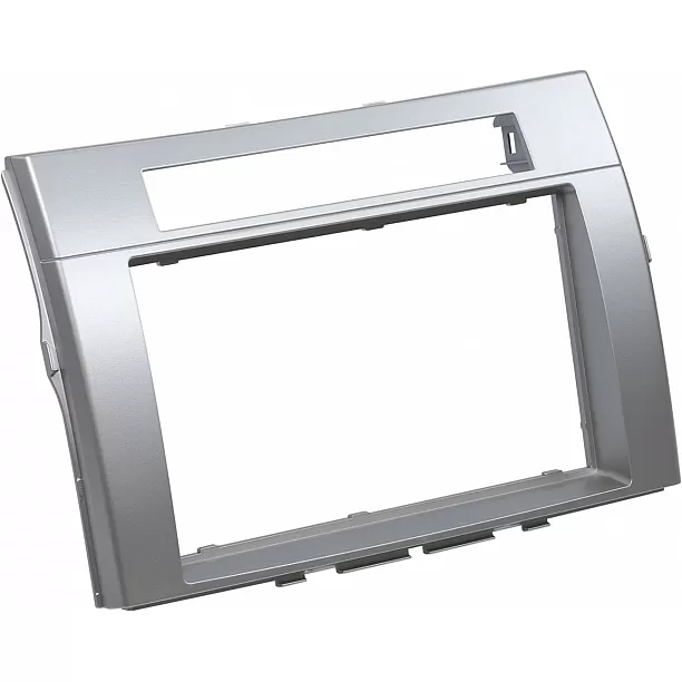 2-DIN Paneel Toyota Corolla Verso 2004-2009 - Kleur: zilver 2-DIN Paneel Toyota Corolla Verso 2004-2009 - Kleur: zilver