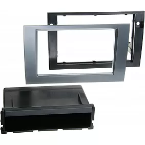 2-DIN Paneel Audi A4 (B6 / B7)  (8E) -Seat Exeo (3R)  Kleur: Antraciet