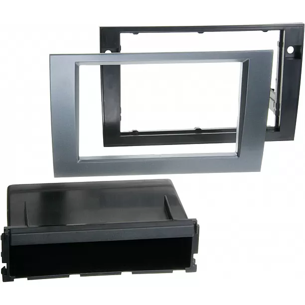 2-DIN Paneel Audi A4 (B6 / B7) (8E) -Seat Exeo (3R) Kleur: Antraciet 2-DIN Paneel Audi A4 (B6 / B7) (8E) -Seat Exeo (3R) Kleur: Antraciet