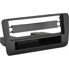 1-DIN Paneel met aflegbakje. Audi A1 (Typ 8x) (Typ 8XA) 2010-2018 Kleur: Zwart