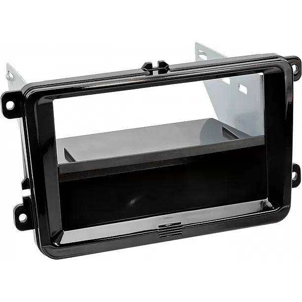 2-DIN Paneel met aflegbakje. Seat - Skoda - Volkswagen Kleur Piano Zwart 2-DIN Paneel met aflegbakje. Seat - Skoda - Volkswagen Kleur Piano Zwart