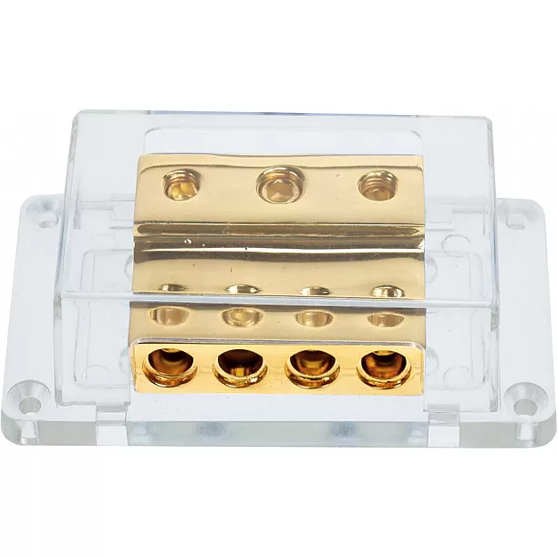 Power distribution block (gold) 1x50mm² + 2x20mm² / 4x20mm²