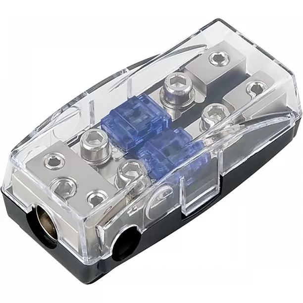 Mini ANL zekeringhouder (zilver ) 1 x 35 mm² + 2 x 20 mm² Mini ANL zekeringhouder (zilver ) 1 x 35 mm² + 2 x 20 mm²