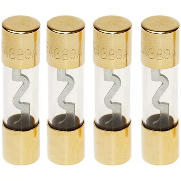 AGU zekering 80 Ampere (zilver) 4 stuks in blister