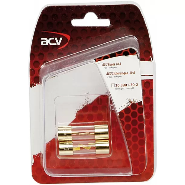 AGU zekering 30 Ampere (gold) 2 stuks AGU zekering 30 Ampere (gold) 2 stuks