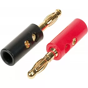 Single Banana plugs 1x red / 1 x black > 10mm²