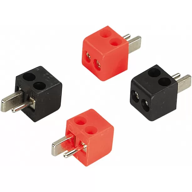 Speaker DIN plugs 2 x red / 2 x black > 2,5mm² Speaker DIN plugs 2 x red / 2 x black > 2,5mm²
