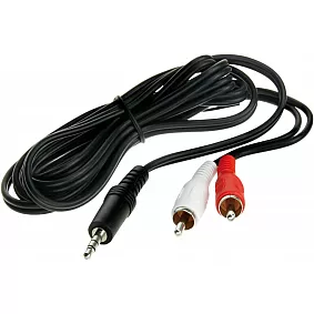 Stereo jack 3,5mm Stereo naar Cinch plug 1,5m (RCA-plug)