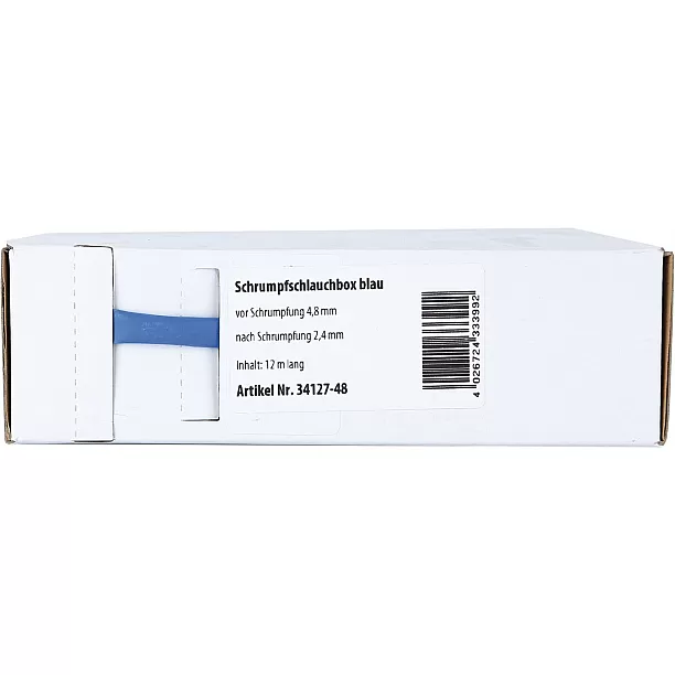 Krimpkous Blauw Ø 4.8 mm / Lengte 12 meter Krimpkous Blauw Ø 4.8 mm / Lengte 12 meter