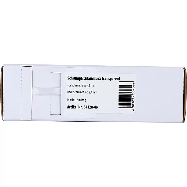Krimpkous transparant Ø 4.8 mm / Lengte 12 meter