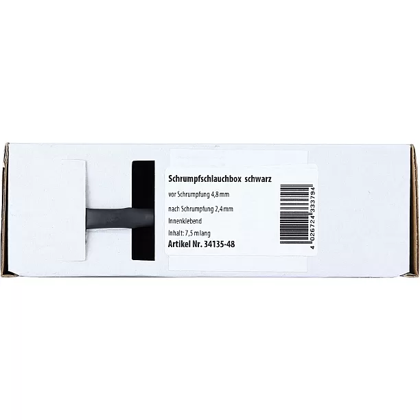 Krimpkous Zwart Ø 4.8 mm / Lengte 7.5 meter