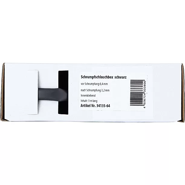 Krimpkous Zwart Ø 6.4 mm / Lengte 3 meter