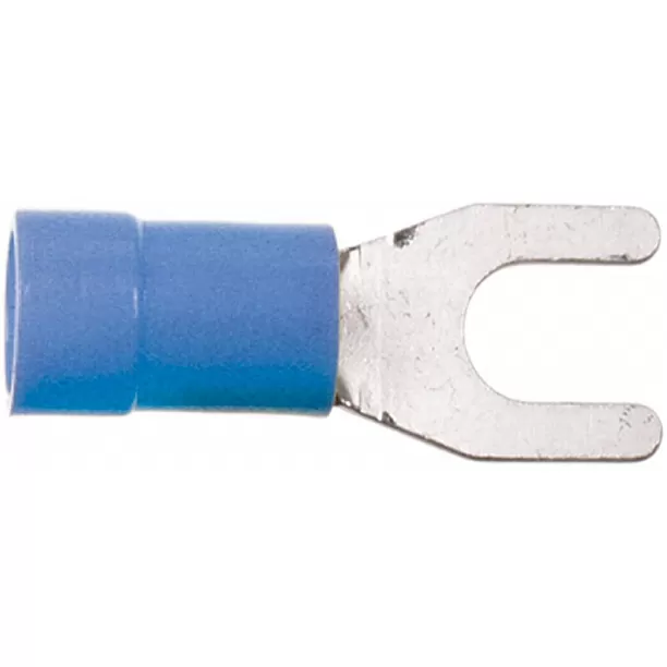 Vork Kabelschoen Blauw 1.5 - 2.5 mm² / Breedte 4.0mm (100 stuks)