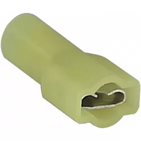 Vlakstekker volledig geisoleerd Geel 1.5-2.5mm² (100 stuks)