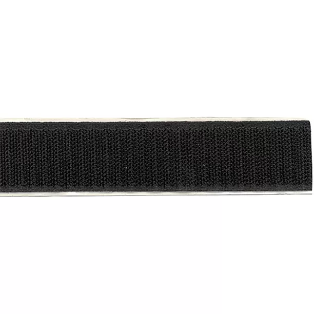 Klittenband Breedte 20 mm / Lengte 25 meter Zwart - haak zijde