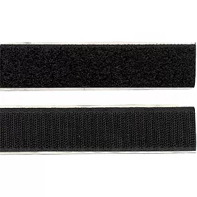 Klittenband Breedte 20 mm Lengte 1 meter Zwart (1 stuks)
