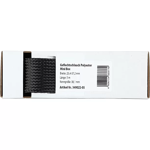 Gevlochten Kabelbescherming Mini Box 25.4 - 57.2 mm / Lengte 5 meter Gevlochten Kabelbescherming Mini Box 25.4 - 57.2 mm / Lengte 5 meter