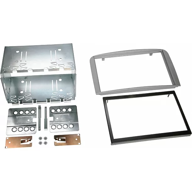 2-DIN Paneel Alfa Romeo 147 (Typ 937)  / GT (Typ 937)  2001-2010 - Kleur: zilver