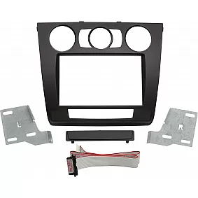 2-DIN Paneel BMW 1-Serie (E81 - E82 - E87 Facelift -  E88) 2007-2013 Kleur: Zwart
