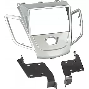 2-DIN Paneel Ford Fiesta (JA8) 2008-2017 - Kleur: Zilver