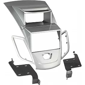 2-DIN Paneel Ford Fiesta (JA8) 2008-2017 - Kleur: Zilver