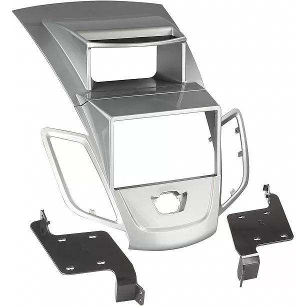 2-DIN Paneel Ford Fiesta (JA8) 2008-2017 - Kleur: Zilver