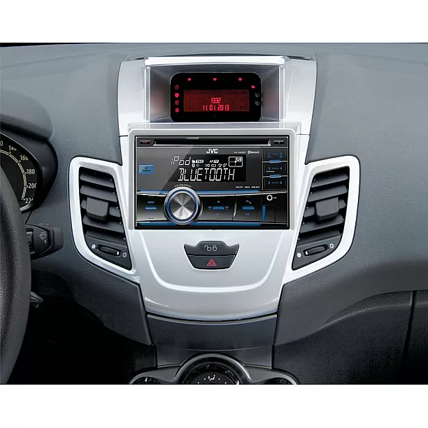 2-DIN Paneel Ford Fiesta (JA8) 2008-2017 - Kleur: Zilver