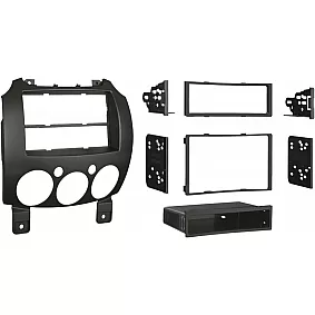 2-DIN Paneel Mazda 2 (DE)- 10/2007- 02/2015 Kleur: Zwart (METRA)