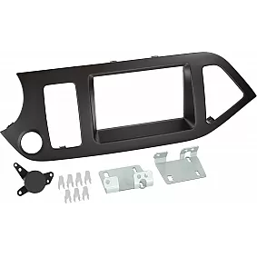 2-DIN Paneel Kia Picanto (TA) 2011-2017  Kleur: Zwart