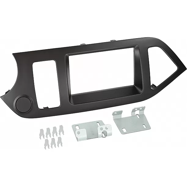 2-DIN Paneel Kia Picanto (TA) 2011-2017  Kleur: Zwart