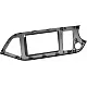2-DIN Paneel Kia Picanto (TA) 2011-2017  Kleur: Zwart