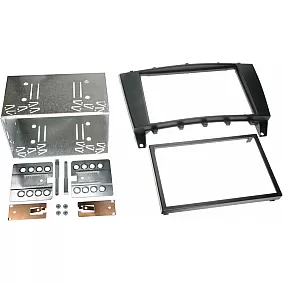 2-DIN Paneel Mercedes Benz C-Klasse (W203)(S203)(cl203) / CLC (CL203) G-klasse (W463) Kleur: Zwart