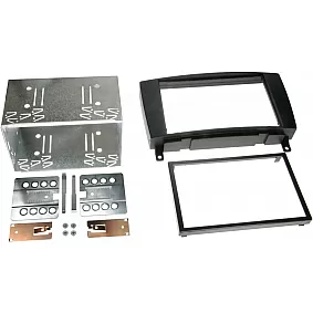 2-DIN Paneel Mercedes Benz CLK (W209) 2004-2010 Kleur: Zwart